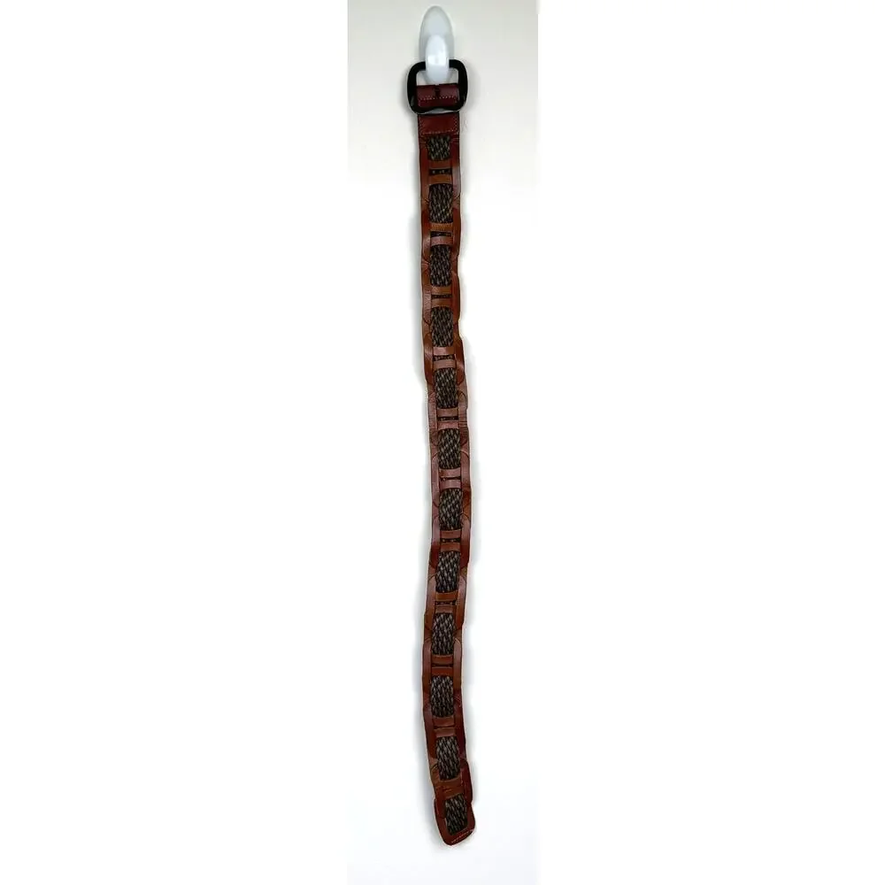Vintage Y2K Levi's Genuine Leather Braided Belt Brown Woven Western Boho Size M
